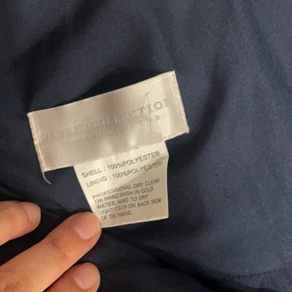 DESSY COLLECTION 3013 SEAMED BODICE CREPE TRUMPET MIDNIGHT DRESS GOWN size 18 - Picture 8 of 10